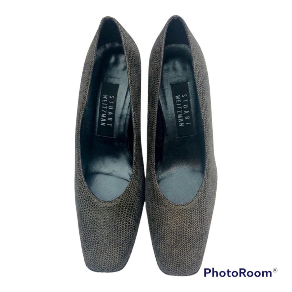 Stuart Weitzman Snakeskin Print Block Heel… - Picture 2 of 14